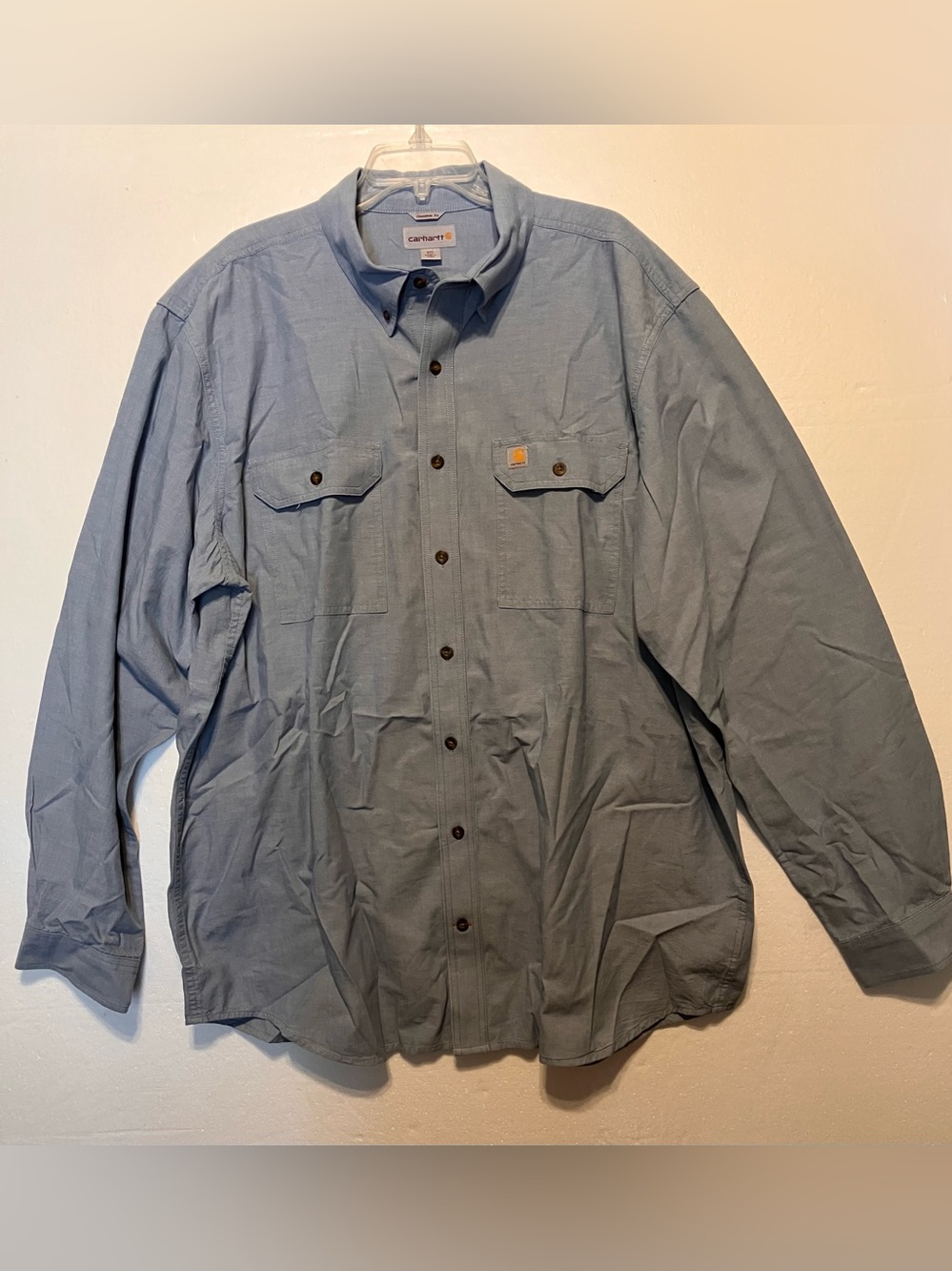 Carhartt 2XLT Light Blue Men's Work Shirt Jacket